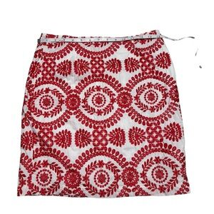 ⚡️NWT Sunday Up Red and White Floral Skirt